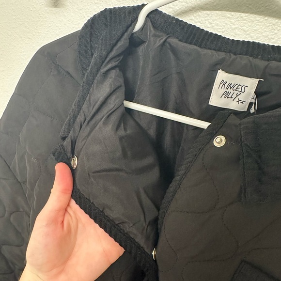 PRINCESS POLLY BLACK QUILTED JACKET - Picture 5 of 14